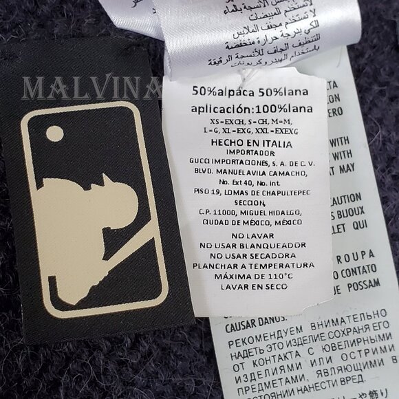 GUCCI CARDIGAN LONG SWEATER NY YANKEES LOGO PATCH WOOL ALPACA sz S SMALL - Picture 16 of 16